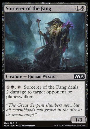 (114/280) Magic The Gathering Core 2020 Single: Sorcerer of the Fang  Common