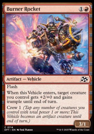 (114) Magic The Gathering Aetherdrift Single: Burner Rocket  Common
