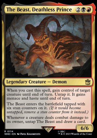 (114) Magic The Gathering Universes Beyond: Doctor Who Single: The Beast, Deathless Prince  Rare