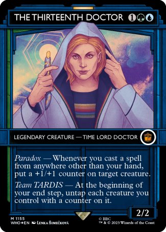 (1155) Magic The Gathering Universes Beyond: Doctor Who: Extras Single: The Thirteenth Doctor (V.5) Holo Mythic