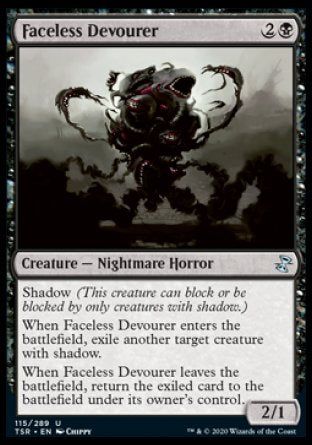 (115/289) Magic The Gathering Time Spiral Remastered Single: Faceless Devourer  Uncommon