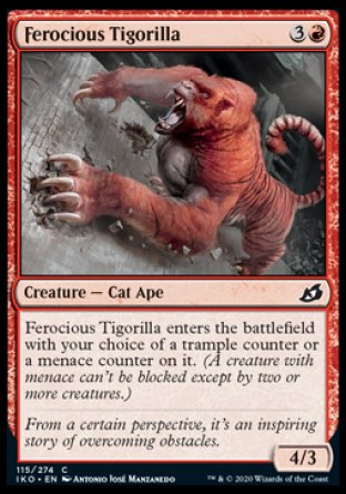 (115/274) Magic The Gathering Ikoria: Lair of Behemoths Single: Ferocious Tigorilla  Common