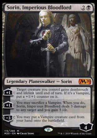 (115/280) Magic The Gathering Core 2020 Single: Sorin, Imperious Bloodlord  Mythic