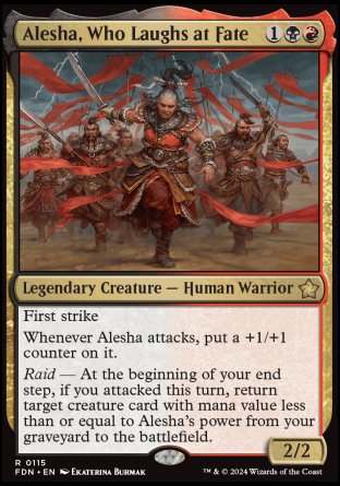 (115) Magic The Gathering Magic: The Gathering Foundations Single: Alesha, Who Laughs at Fate  Rare
