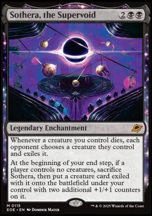 (115) Magic The Gathering Edge of Eternities: Promos Single: Sothera, the Supervoid (V.1)  Mythic