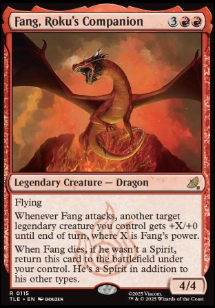 (115) Magic The Gathering Magic: The Gathering | Avatar: The Last Airbender: Eternal Single: Fang, Roku's Companion (V.1)  Rare