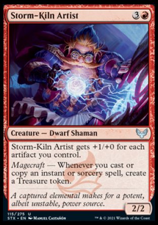(115) Magic The Gathering Strixhaven: School of Mages Single: Storm-Kiln Artist  Uncommon