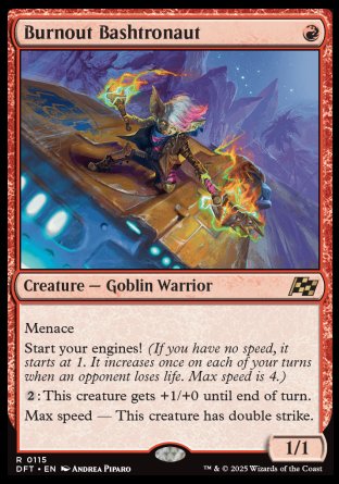 (115) Magic The Gathering Aetherdrift Single: Burnout Bashtronaut Holo Rare