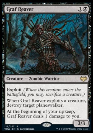 (115) Magic The Gathering Innistrad: Crimson Vow Single: Graf Reaver  Rare