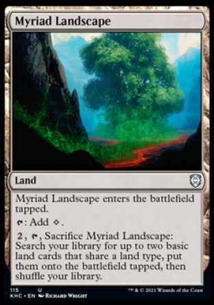 (115) Magic The Gathering Commander: Kaldheim Single: Myriad Landscape  Uncommon