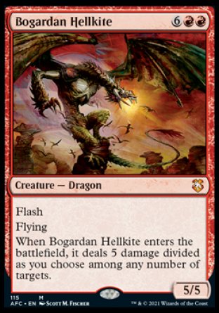 (115) Magic The Gathering Commander: Adventures in the Forgotten Realms Single: Bogardan Hellkite  Mythic