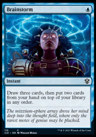 (115) Magic The Gathering Commander: Strixhaven Single: Brainstorm  Common