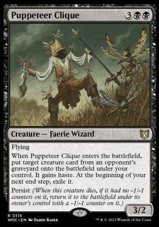 (115) Magic The Gathering Commander: Wilds of Eldraine Single: Puppeteer Clique  Rare