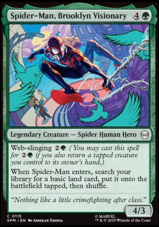 (115) Magic The Gathering Magic: The Gathering | Marvel's Spider-Man Single: Spider-Man, Brooklyn Visionary  Common