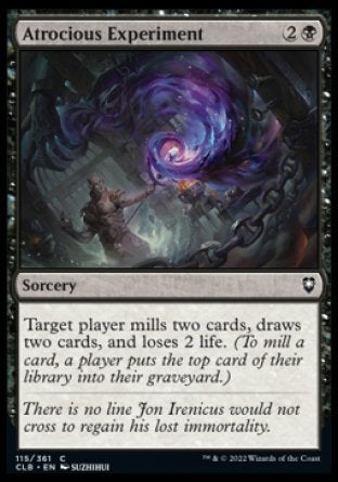 (115) Magic The Gathering Commander Legends: Battle for Baldur's Gate Single: Atrocious Experiment  Common