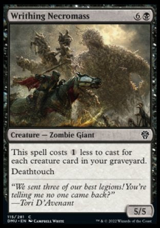 (115) Magic The Gathering Dominaria United Single: Writhing Necromass Holo Common