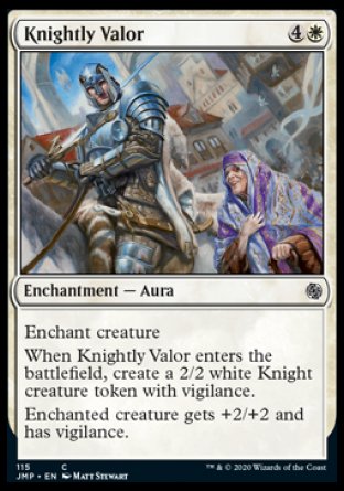 (115) Magic The Gathering Jumpstart Single: Knightly Valor  Common