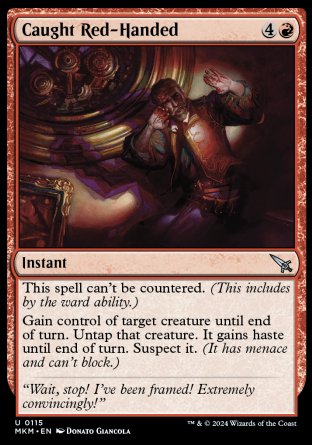 (115) Magic The Gathering Murders at Karlov Manor Single: Caught Red-Handed Holo Uncommon