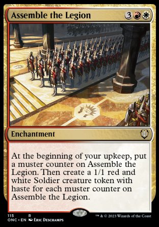 (115) Magic The Gathering Commander: Phyrexia: All Will Be One Single: Assemble the Legion  Rare