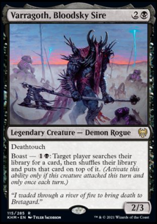 (115) Magic The Gathering Kaldheim: Promos Single: Varragoth, Bloodsky Sire (V.1)  Rare