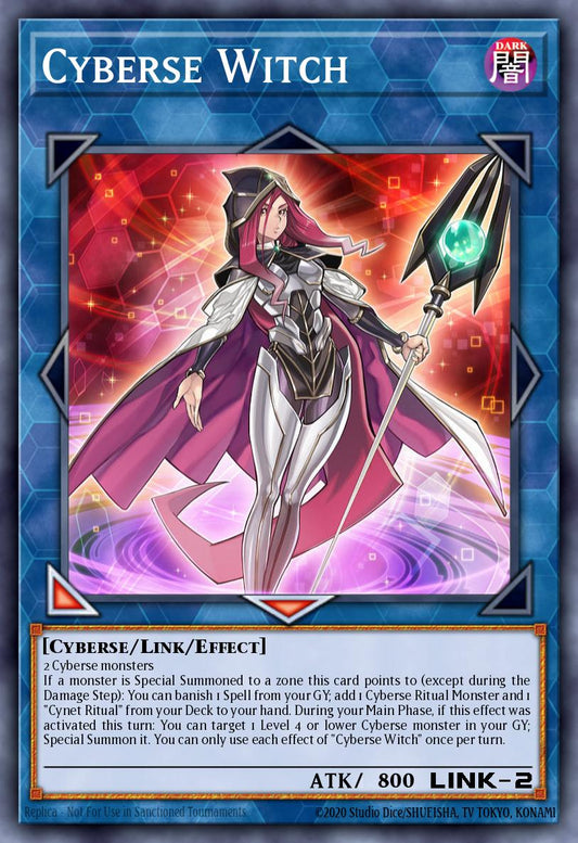 (098) YuGiOh TCG MP19: 2019 Gold Sarcophagus Tin Mega Pack Single: Cyberse Witch  Super Rare
