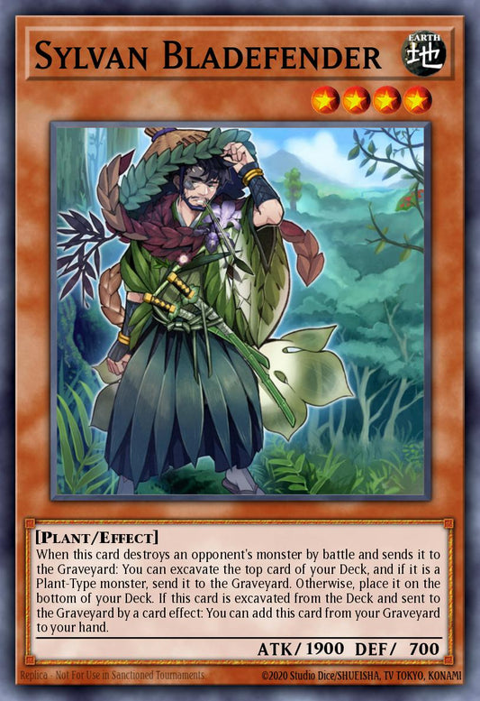 (186) YuGiOh TCG MP14: 2014 Mega-Tins Mega-Pack Single: Sylvan Bladefender  Super Rare