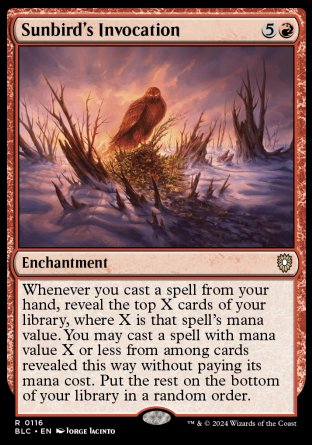 (116) Magic The Gathering Commander: Bloomburrow Single: Sunbird's Invocation  Rare