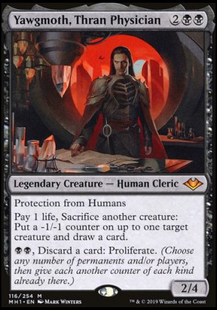 (116/254) Magic The Gathering Modern Horizons Single: Yawgmoth, Thran Physician Holo Mythic