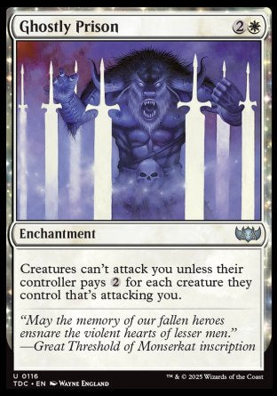 (116) Magic The Gathering Commander: Tarkir: Dragonstorm Single: Ghostly Prison  Uncommon