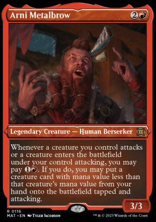 (116) Magic The Gathering March of the Machine: The Aftermath: Extras Single: Arni Metalbrow (V.2) Holo Rare