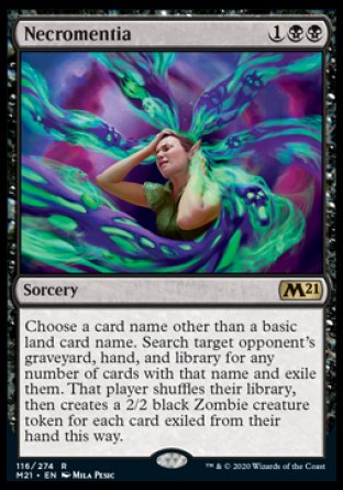 (116) Magic The Gathering Core 2021: Promos Single: Necromentia (V.2) Holo Rare