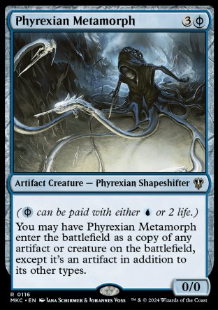 (116) Magic The Gathering Commander: Murders at Karlov Manor Single: Phyrexian Metamorph  Rare
