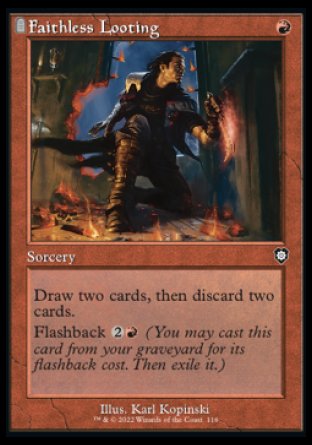 (116) Magic The Gathering Commander: The Brothers' War Single: Faithless Looting  Common