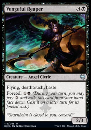 (116/285) Magic The Gathering Kaldheim Single: Vengeful Reaper Holo Uncommon