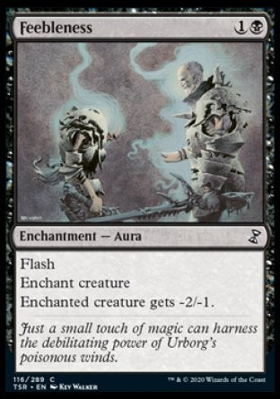 (116/289) Magic The Gathering Time Spiral Remastered Single: Feebleness Holo Common