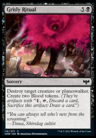 (116) Magic The Gathering Innistrad: Crimson Vow Single: Grisly Ritual  Common