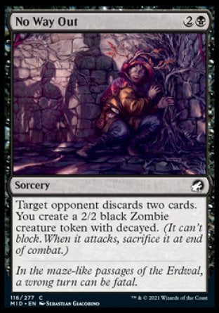 (116) Magic The Gathering Innistrad: Midnight Hunt Single: No Way Out  Common