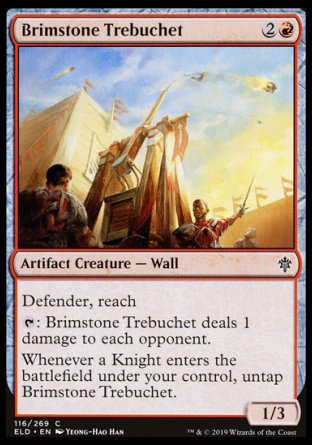(116/269) Magic The Gathering Throne of Eldraine Single: Brimstone Trebuchet Holo Common