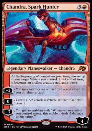 (116) Magic The Gathering Aetherdrift Single: Chandra, Spark Hunter  Mythic