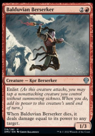 (116) Magic The Gathering Dominaria United Single: Balduvian Berserker Holo Uncommon
