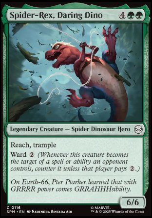 (116) Magic The Gathering Magic: The Gathering | Marvel's Spider-Man Single: Spider-Rex, Daring Dino Holo Common