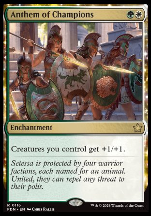 (116) Magic The Gathering Magic: The Gathering Foundations Single: Anthem of Champions  Rare