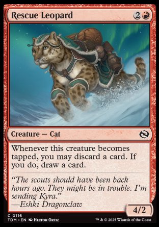 (116) Magic The Gathering Tarkir: Dragonstorm Single: Rescue Leopard  Common