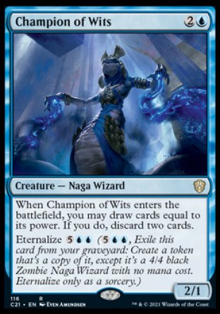 (116) Magic The Gathering Commander: Strixhaven Single: Champion of Wits  Rare