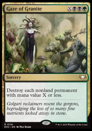 (116) Magic The Gathering Commander: Edge of Eternities Single: Gaze of Granite  Rare