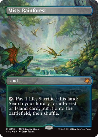 (116) Magic The Gathering Special Guests Single: Misty Rainforest (Dragonscale Holo) Holo Mythic