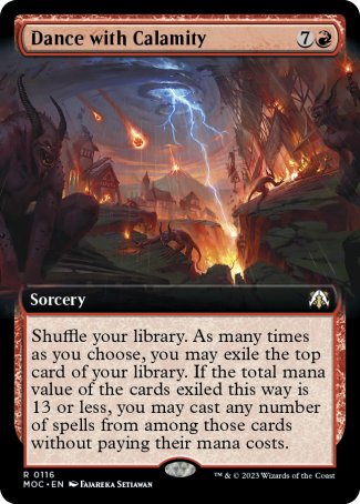 (116) Magic The Gathering Commander: March of the Machine: Extras Single: Dance with Calamity  Rare