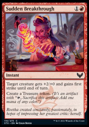 (116) Magic The Gathering Strixhaven: School of Mages Single: Sudden Breakthrough Holo Common