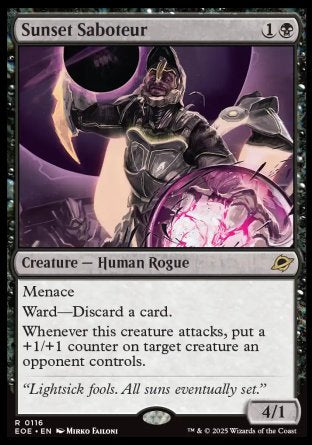 (116) Magic The Gathering Edge of Eternities: Promos Single: Sunset Saboteur (V.2) Holo Rare