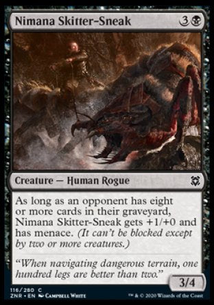 (116/280) Magic The Gathering Zendikar Rising Single: Nimana Skitter-Sneak  Common